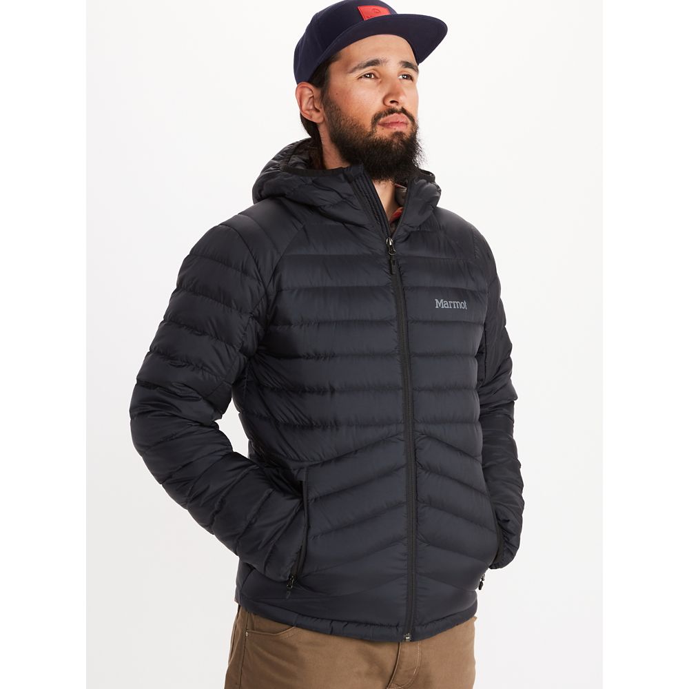 Marmot Down Jacket Online Coupon - Down Hoody Jackets Mens Black